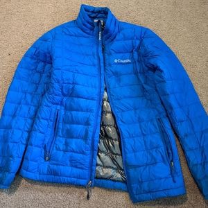 Columbia Omni-Heat Blue Puffer Jacket, Men's Small